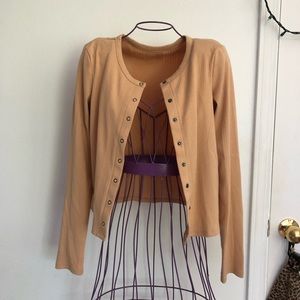 American Eagle Yellow Button Sweater